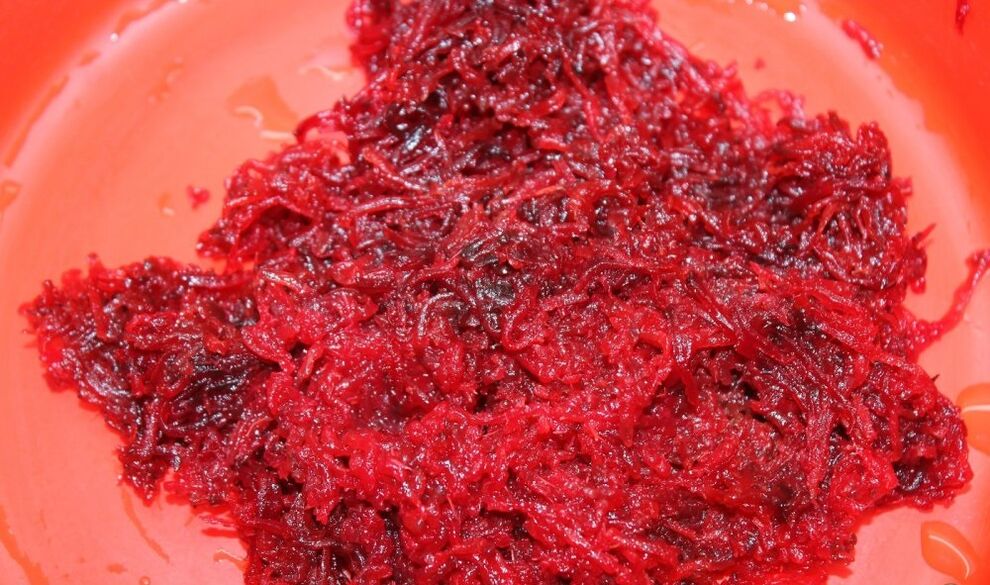 geriebene Rüben vor Parasiten im Körper