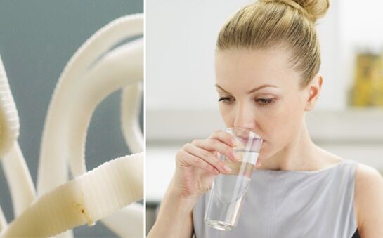 Trinkwasser beim Reinigen von Parasiten